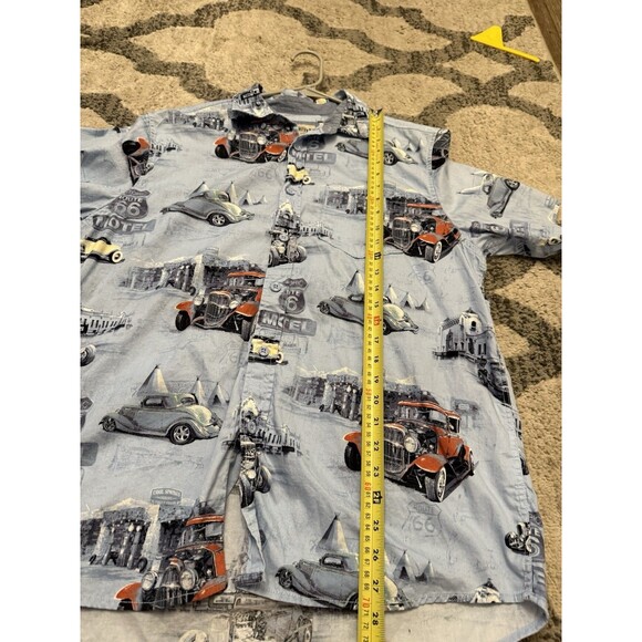 North River Outfitters Men's Button Front Shirt All‎ Over Vintage Car Medium - Picture 6 of 9